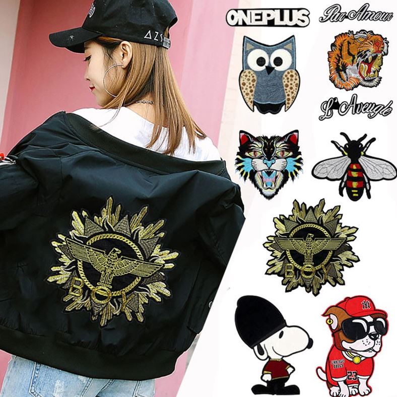 Decorated clothes without backslit seam cards dinosaur dolls embroidered needle handelbow sweater patch