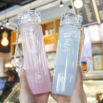 Water bottle high-value cup glass ins wind student Sen Department net red water cup simple creative small fresh Korea