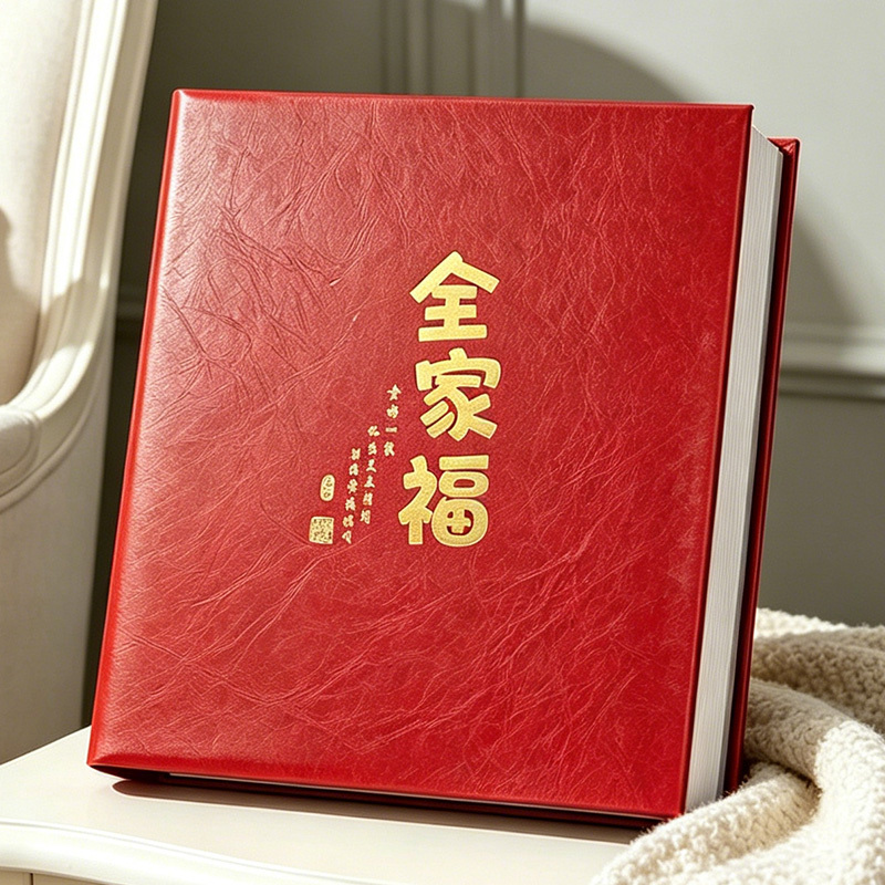 Memorial Album 5678inch Mixed-Type Photo Album, Leather-Bound High-End Photo Album, Large Capacity for Family Photos, Plastic-Sealed 5inch 6inch