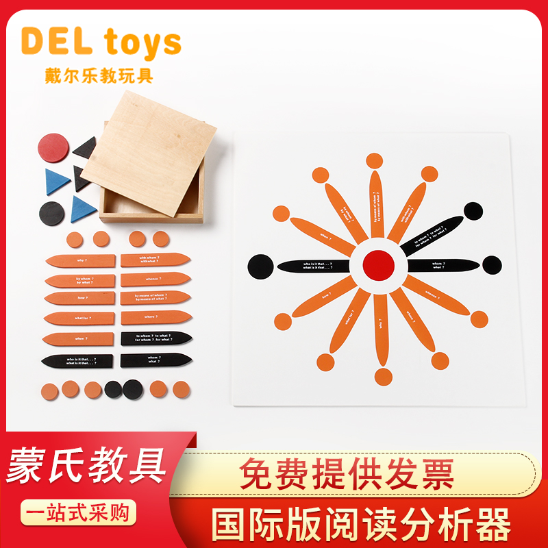 Montessori English Reading Analyzer International Edition Language Puzzle Montessori Teaching Aids Children's Early Education Kindergarten