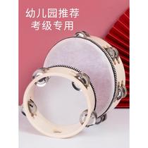 Childrens bell drum dance props exam grade special Olf percussion instrument kindergarten hand beat rattle bell drum teacher used
