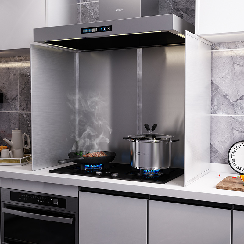 Kitchen supplies gas stove oil baffle oil-separating stainless steel all-steel cooking heat insulation anti-scalding anti-splash oil fume baffle