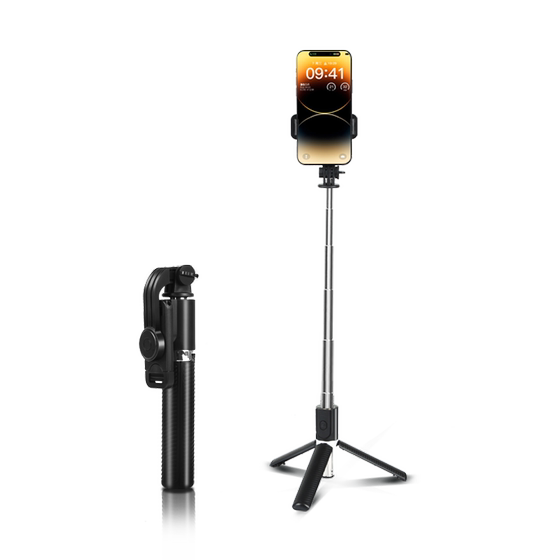 
New selfie stick floor-standing tripod 360 degree rotating multi-function anti-shake mobile phone live stand fill-up new photo artifact travel portable handheld Bluetooth anti-shake telescopic rod