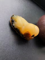 Longling natural yellow dragon jade Ocean smoke river material abstract beauty Wang Guangming works Hand play ornaments pendant bracelet handle