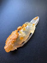 Longling natural yellow dragon Jade Bay mountain material three-dimensional Guanyin pendant hand play bracelet ornaments hand handle pieces new store price leakage