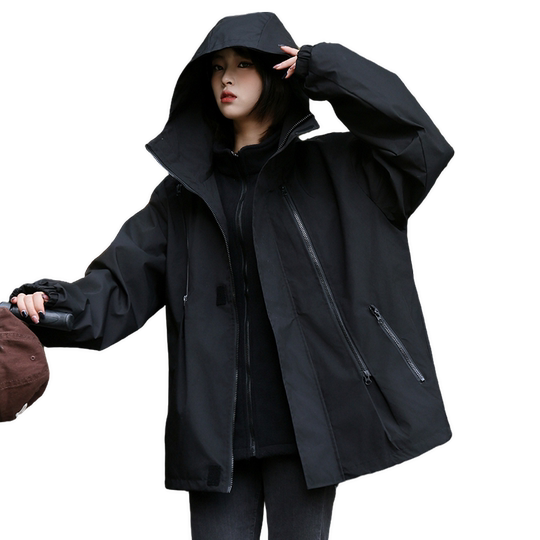 Three-proof Jacket Down Liner Windproof Winter Jacket Black