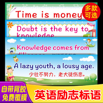 Small school English Slogan Inspirational Quotes English Maxium Poster Classroom Hallway Class Arrangement Decorated Wall Collage