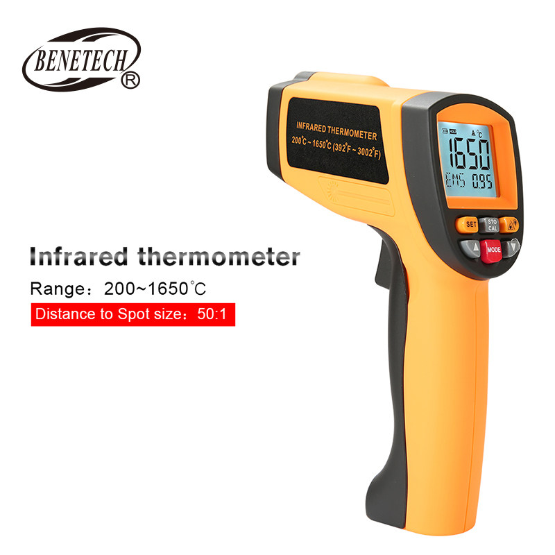 Biaozhi GM1650 high temperature series industrial grade infrared thermometer handheld temperature gun steel forging metal smelting