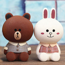 Cute Brown Bear Children Anti-Fall Deposit Pot Savings Jars Boys Girls Adults Creative Nets Red Storage Money Pot Gifts