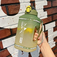 Обновление!Квадрат более портативный!Градиент зеленый 1,5 л+солома+веревка Bift+Утечка воды Компенсация