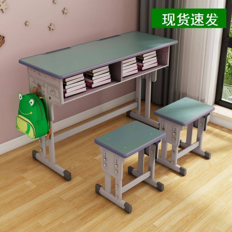 Desk and chair training class study table school remedial class cram school rounded desk chair primary and secondary school students children's home