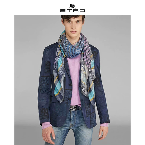 [Hui] Etro Ai Chuo/2020 Spring и Summer New/Men's Pisri Printed Scotland Scarf