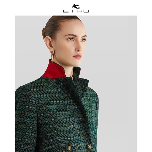 Etro/ai Chuo/2020 осень и зима Новая/Женская цветочная цветка двойная светящаяся куртка