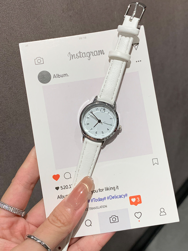 2026 New Trendy Women's Watch for Students, Junior High and High School Girls, Small Dial, ins Style, Niche Design, Only Tells Time