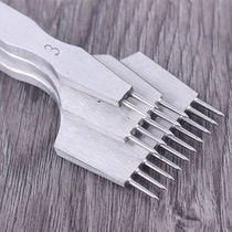 Round chopping handmade leather tools inside seams mirror polished punched round holes (non-diamond chopping olive chopping method)