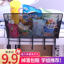 College student dormitory artifact bedside shelf Womens bedroom upper bunk finishing bedside hanging basket Bed storage storage box