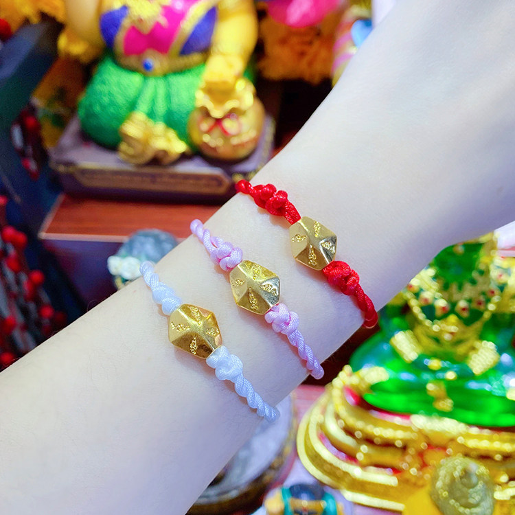 Thai handicraft Buddha brand authentic Azanyou small gold pants bracelet Yixuan Buddha Shang men and women fashion hand chisel