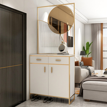 Light luxury entry porch cabinet shoe cabinet one simple modern entrance living room partition Changhong glass screen room hall cabinet