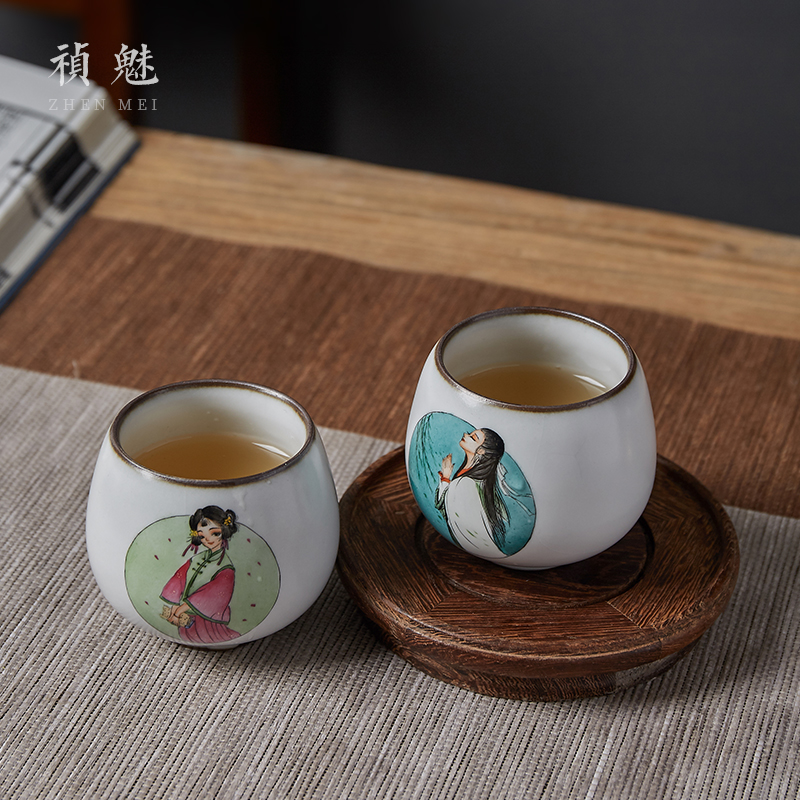 Shot incarnate the hand - made your up with jingdezhen ceramic cups kung fu tea set personal sample tea cup masters cup single CPU
