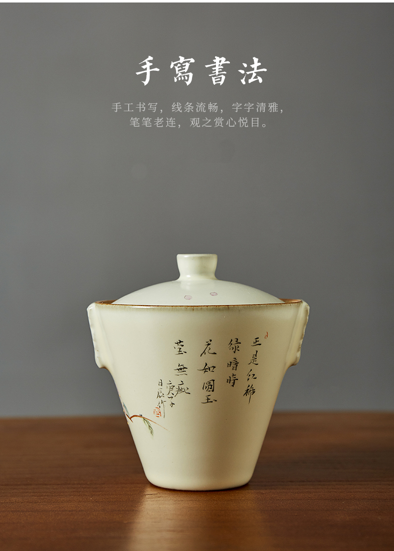 Shot incarnate your up hand - made hydrangea hand grasp kung fu tea pot of jingdezhen ceramics household crack glass teapot