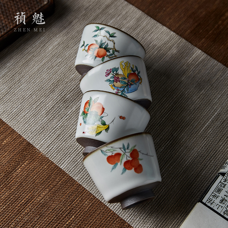Shot incarnate your up hand - made jingdezhen ceramic cups kung fu tea set sample tea cup cup single CPU slicing can be a master