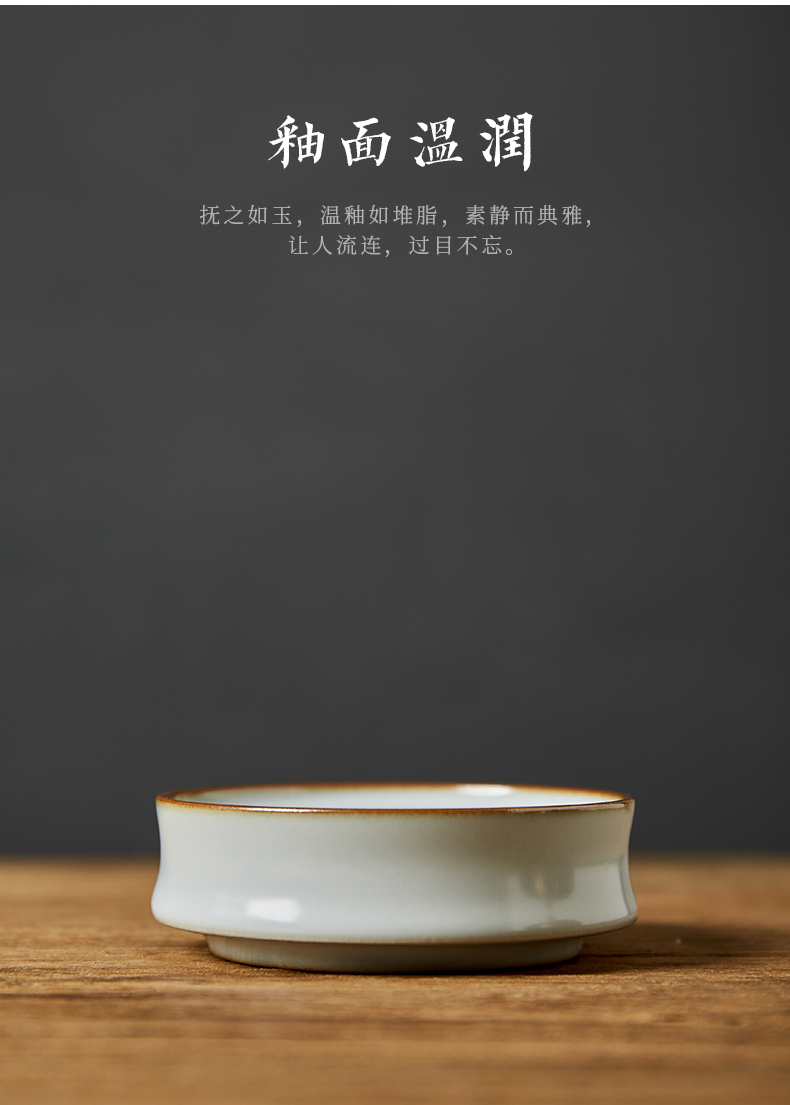 Peach blossom put cover the shot incarnate your up hand - made water point kung fu tea tea saucer jingdezhen ceramics accessories cup mat