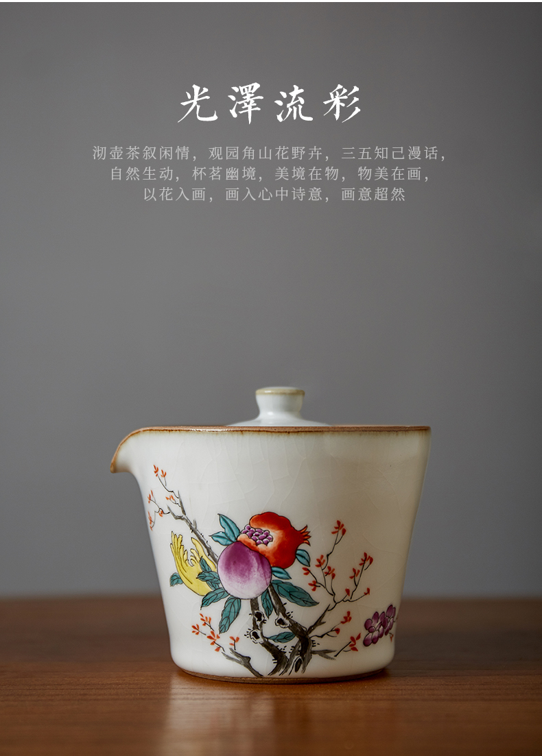 Shot incarnate your up hand - made hand grasp pot of crack of jingdezhen ceramic kung fu tea set home office make tea pot lid cup