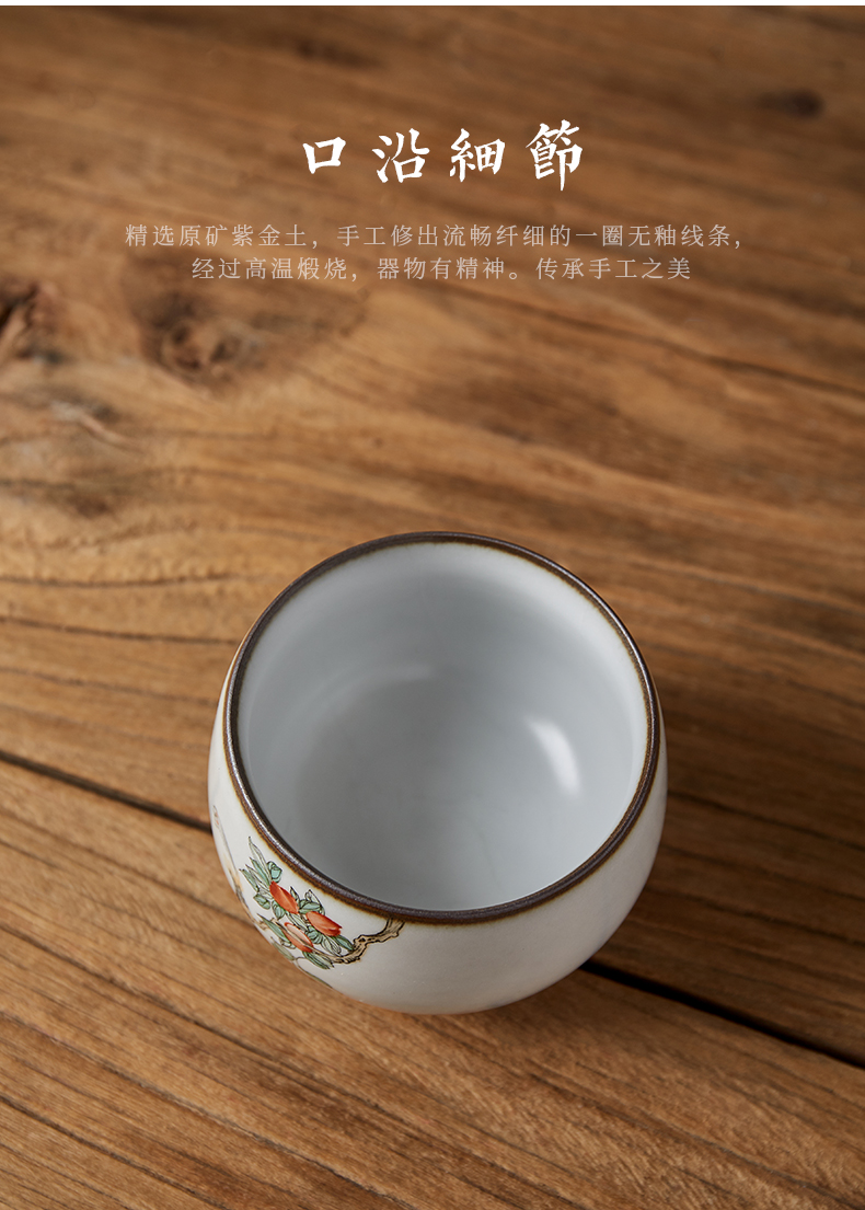 Shot incarnate the jingdezhen ceramic your up hand - made painting of flowers and a cup of kung fu tea set sample tea cup cup single CPU slicing can be a master
