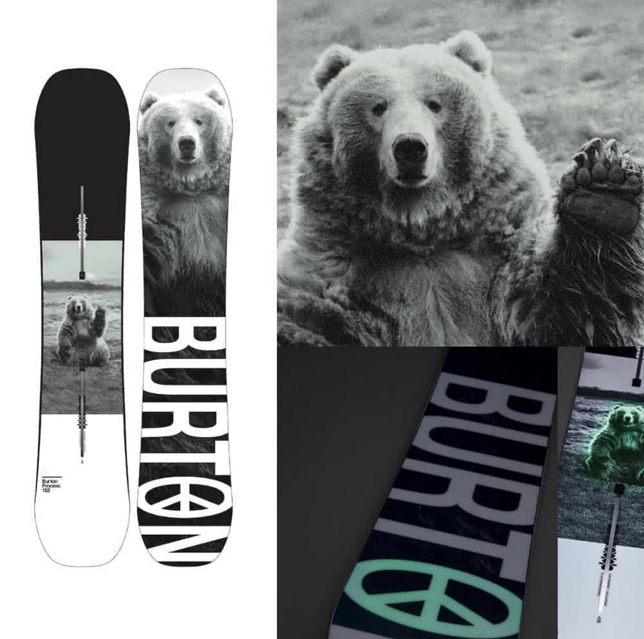 In stockburton process burton snowboard 2122men's big bear board