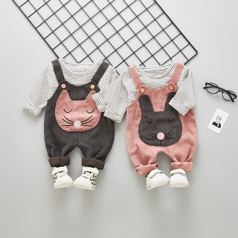1-3 baby boys 2 spring clothes 0 autumn 4 girls foreign style clothes 7, 8, 9, 10 months, one-year-old bib suit