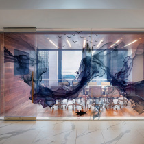 Landscape painting Smart Home XuanXiao Customized Electric Dimming Glass Aggy Film Clamp Tempered Divide