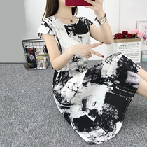 Bohemia seaside beach dress women 2020 Summer new cotton vest dress waist drawstring short dress
