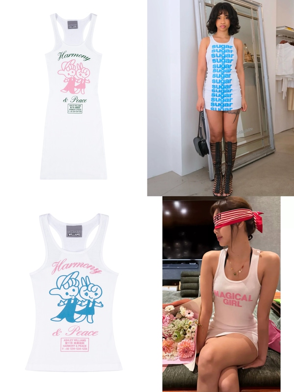 In Stock Ashley Williams Cute Sugar Print Tank Top In Stock Ashley Williams Cute Sugar Print Tank Top