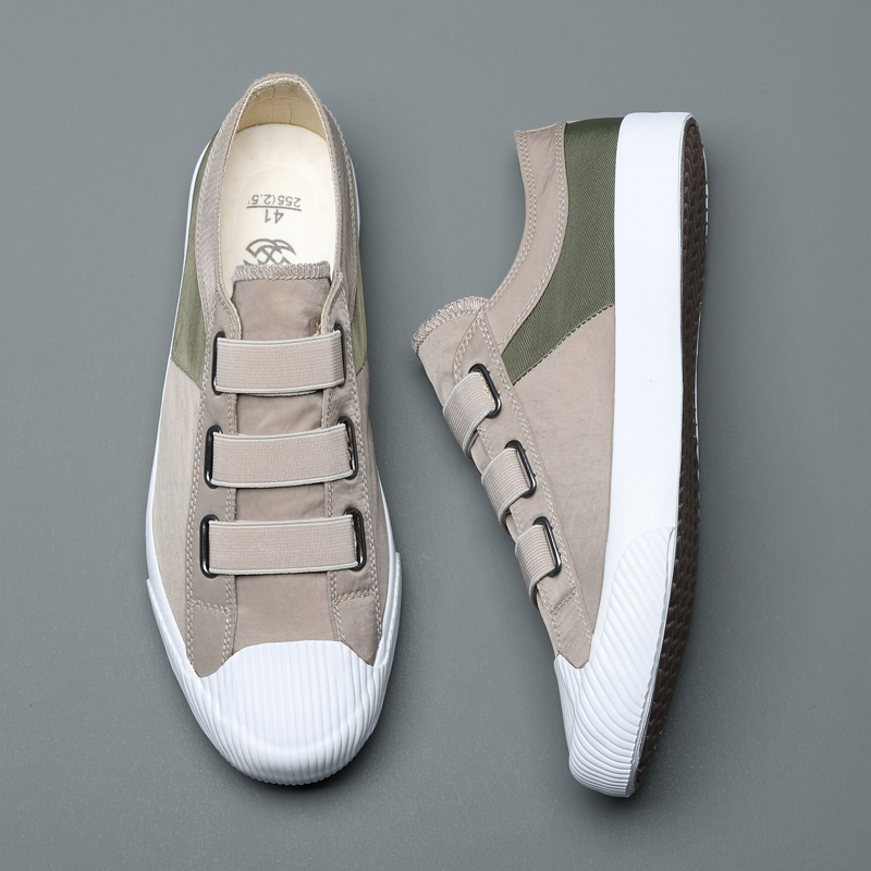 Canvas shoes men's shoes 2022 new summer breathable tide shoes casual shoes one foot pedal old Beijing cloth shoes men's board shoes