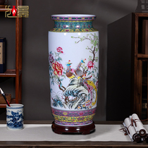 Jingdezhen ceramic ornaments flowers vases dried flowers flower arrangements large porcelain bottles living room TV cabinets decorations