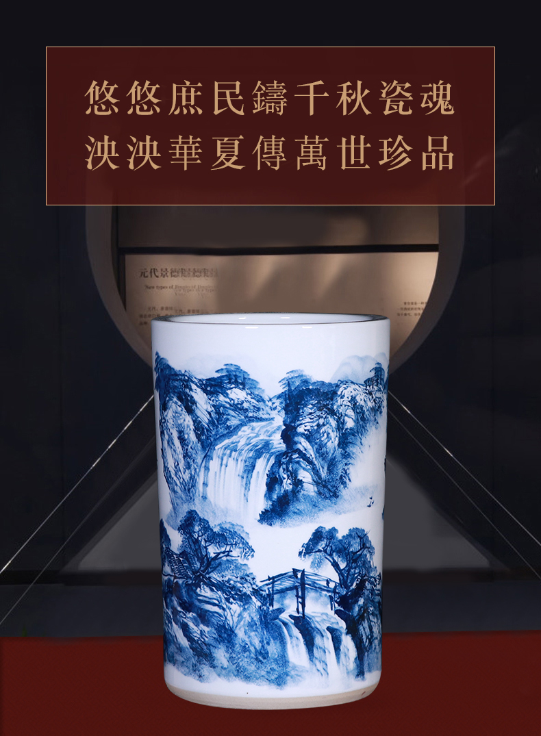 Jingdezhen ceramic vases, flower arranging large landing quiver porcelain painting and calligraphy scrolls cylinder sitting room the receive home furnishing articles