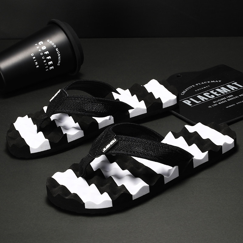 Herringbone drag male soft bottom summer trendy fashion anti-slip sandals men casual outwear personality abrasion resistant clips slippers