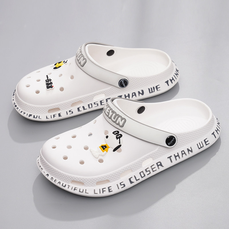 Dongle Shoes Male Non-slip Soft Bottom 2021 New Summer Baotou Slippers Fashion Exterior Wearing Trendy Korean Version Beach Sandals