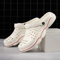 Cave shoes men's slippers men's 2021 new summer men's non-slip personality thick bottom wear sandals Baotou beach shoes