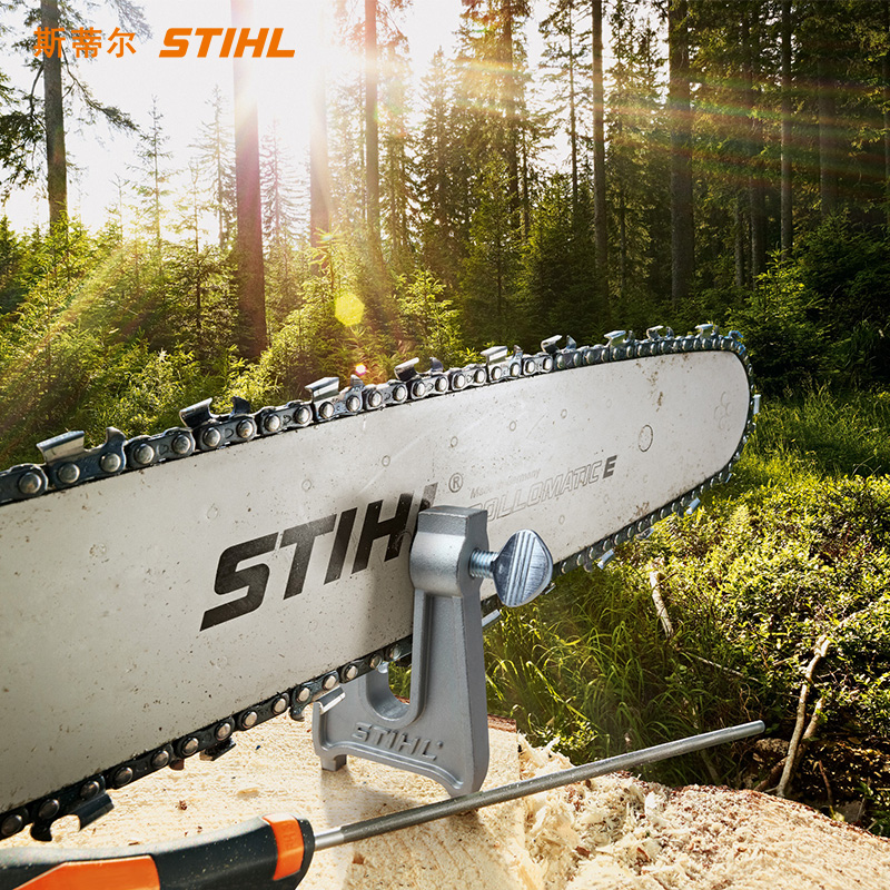 German STIHL round file tool set in a pack of three sharpened saw chains
