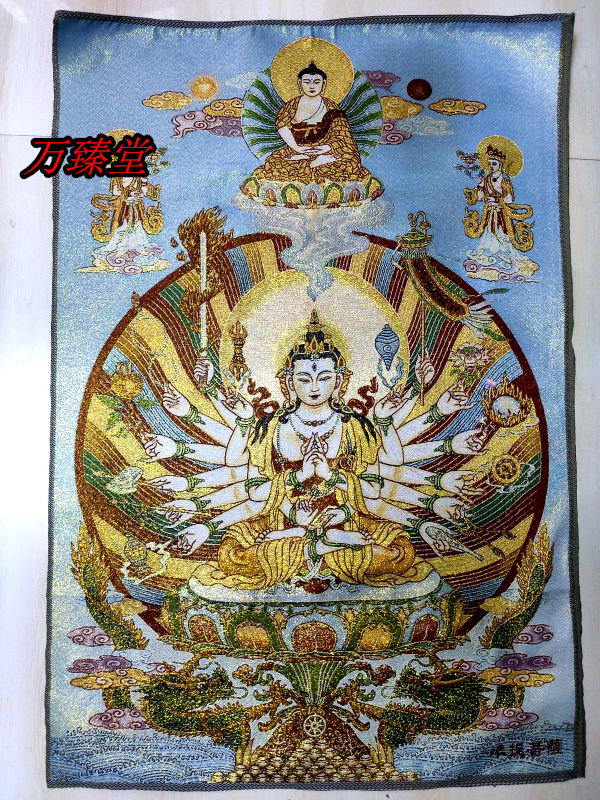 Tibet Buddha Tangka embroidery silk embroidery and knitting of Tibetan Tangka for Buddha statue