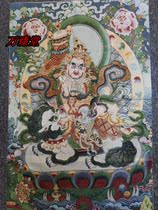 Treasure Tianwang Tibetan Buddha Statue Nepal Thangka Portrait Weaving Brocade Painting Silk Embroidery Thangka Embroidery
