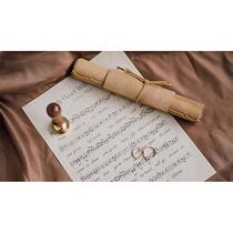 Vintage Parchment Scroll Wedding Vow Card Certificate Customized Parchment Writing Invitation Letter Secret Room Clues Props Wedding Book