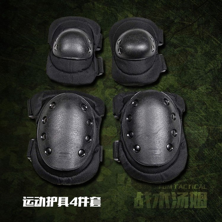 Tactical Tom Black Green Clay Color Protection With 4 Pieces Protective Knee Elbow Black Eagle Reinforced version riding protective gear