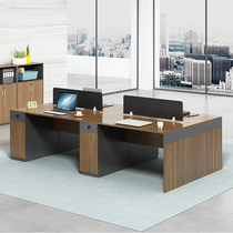 Staff table four desk desk simple modern Financial desk screen double computer office table and chair combination