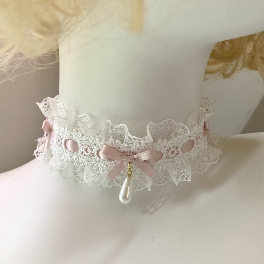 DIY Lolita Necklace, Lolita Necklace, Choker, Lace Neckband, Neck Chain, INS Style Collarbone Chain
