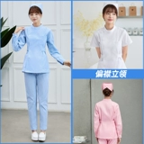 Короткая униформа медсестры, синий пуховик, раздельный комплект для работы