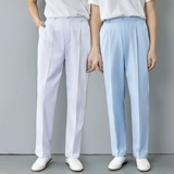 Униформа медсестры, летние тонкие белые синие штаны, осенняя униформа врача, большой размер, эластичная талия