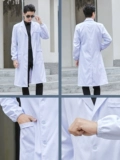 Летний белый халат, тонкая химическая униформа врача для школьников для работы, короткий рукав, делается под заказ, с печатью вашего логотипа, подходит для студента