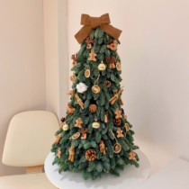 Imported Nobel pine Christmas tree fresh real branches small home desktop mini decoration Christmas Eve Christmas ornaments